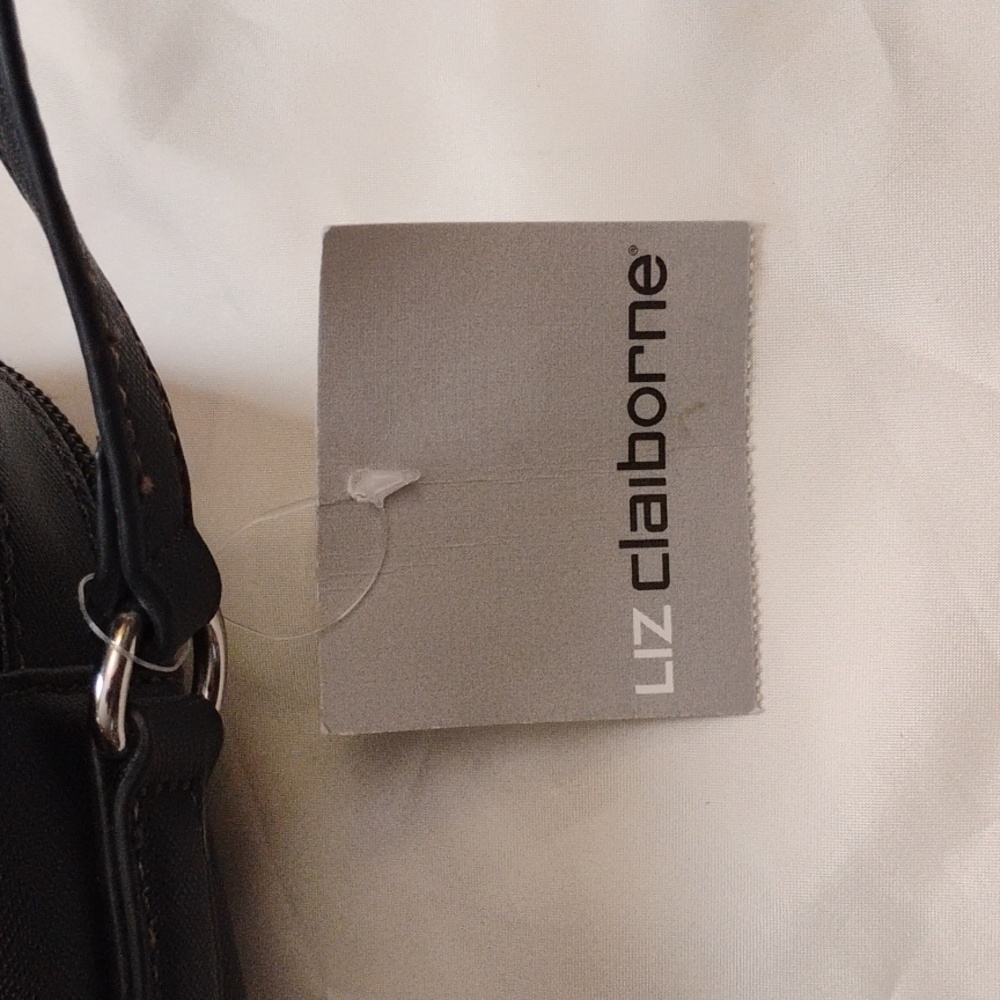 Liz Claiborne Eva Black Faux Leather Crossbody Bag/ NWT - Picture 6 of 7
